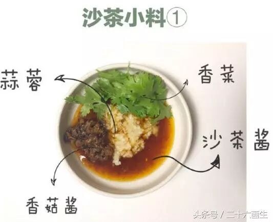 沙茶小料配料示意